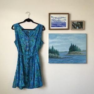 Vintage Blue Hawaiian Cover-Up